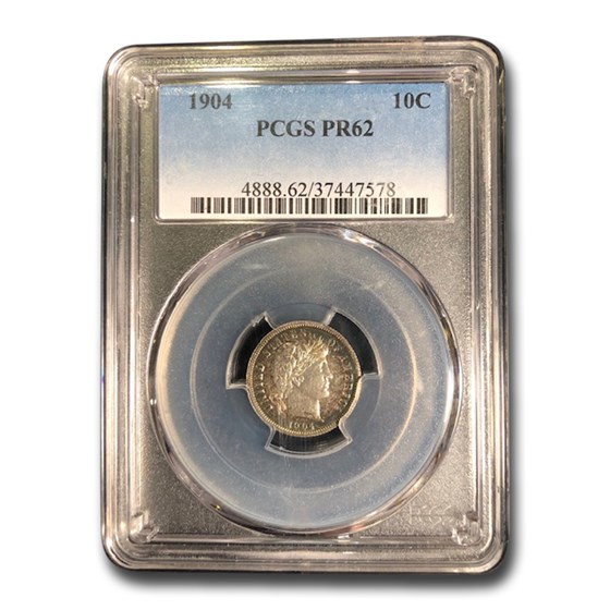 1904 Barber Dime PR-62 PCGS 1904 Barber Dime PR-62 PCGS